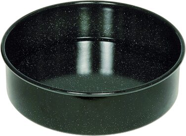 Рисс, 0494-022, Форма для торта 26, класичні форми для випічки, діаметр 26 см, Висота 8,0 см, емальована, чорна, з підйомною основою