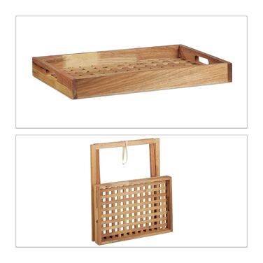 Relaxdays Стіл-трансформер складний горіхового кольору