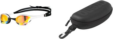 Чоловічі плавальні окуляри Arena для дорослих Cobra Ultra Swipe Mr (яскраво-білі), різнокольорові, 1 (комплект з чохлом, повністю чорний)