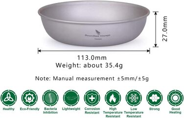 Тарілка для кемпінгу iBasingo Titan Teller 18.5 см: легка, міцна, для пікніка та приготування їжі