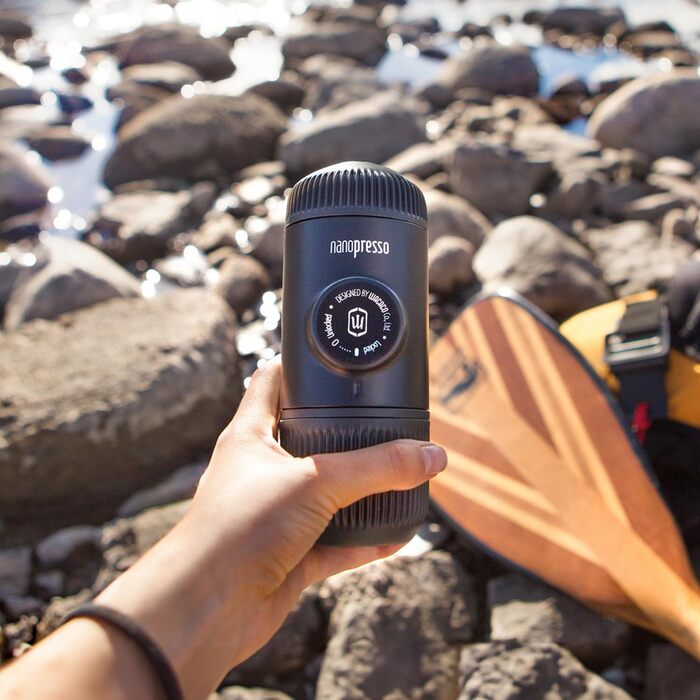 WACACO Nanopresso: портативна кавомашина для еспресо, чорна, 80 мл