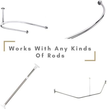 Тканинна шторка для душу з магнітами Snap Liner, біла, 180x200 см