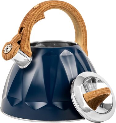 Чайник для води Karl Hausmann Induktion 3L з автоматичним свистком - нержавіюча сталь, сумісний з індукційними, газовими та електричними плитами