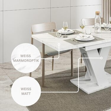 Розсувний кухонний стіл PROROOM FURNITURE Malvi – чорний, 120-160 см, для 4-6 осіб | Легка збірка | Для кухні та їдальні