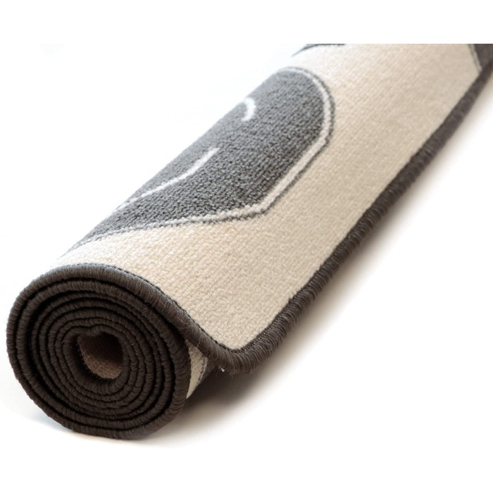 Дорожній килимок в стилі ретро 140x200 см, сіро-чорно-білий, простий у догляді, підходить для підлоги з підігрівом, ігровий килимок, простий автомобільний дитячий килимок для дівчаток і хлопчиків (100x150 см, доріжка для бігу)