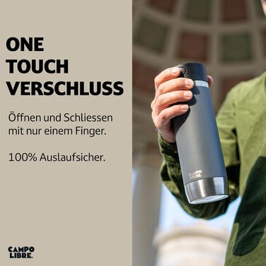 Термокружка Campo Libre® Anto I 450 мл Misty Pink: двостінна, з герметичним клапаном, для кави з собою