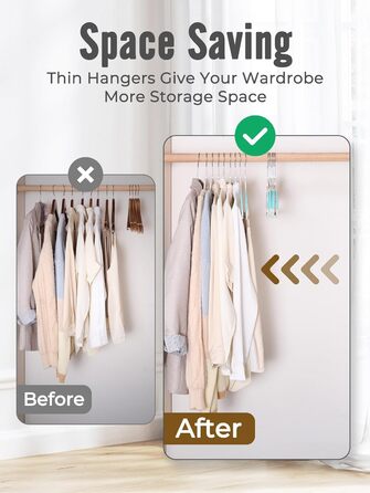 50 шт. Плечі для одягу з пластику HOUSE DAY - неслизькі, обертаються на 360°, економія місця, міцні, чорний гумовий стрижень (білі та чорні)