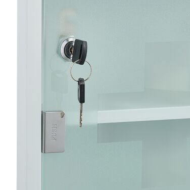 Шафка для медикаментів Relaxdays зі скляними дверцятами