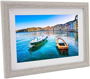 Цифровий фоторамка 10 дюймів з Wi-Fi, дерев'яний, 2K/4K HD IPS 1920x1080, розумний, для передачі фото та відео