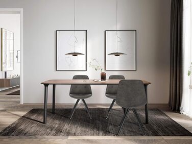 Стільці для їдальні WOLTU, кухонні стільці, скандинавський дизайн, стільці для туалетного столика, крісла для відпочинку, м'які стільці, ретро дизайн, сіре забарвлення, комплект з 2 шт.