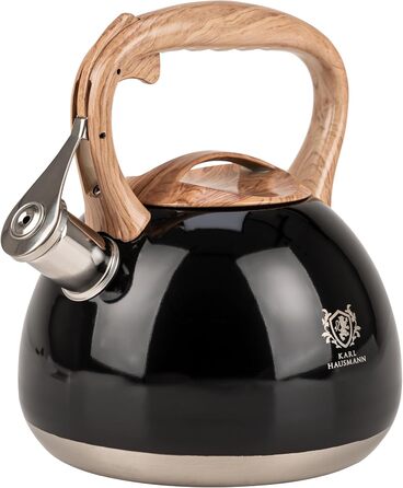 Чайник Karl Hausmann Induktion 3L з автоматичним свистком - нержавіюча сталь, підходить для всіх плит