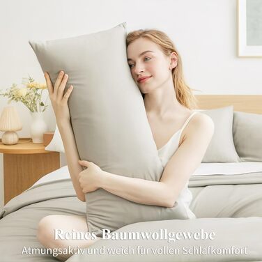 Комплект постільної білизни RUIKASI з бавовни 4 частини - сірий, двоколірний, з замком, 2 шт. (40x80, антрацит, світло-сірий)