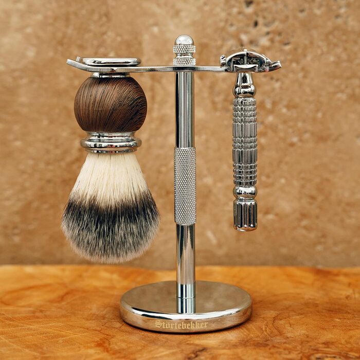 Набір для гоління Strtebekker - бритва, щітка, стаканчик та мило - високоякісний набір для гоління - 4 варіанти - подарунок (свіжа м'ята)