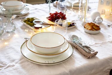 Набір кавових чашок MÄSER Serie Pintar (8 шт.) - порцеляновий сервіз, блакитний, вінтажний стиль