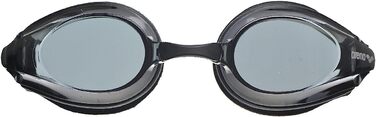 Спортивні плавальні окуляри для змагань на повітряній подушці унісекс для дорослих, плавальні окуляри з широкими стеклами, захист від ультрафіолету, 3 змінних носових отвори, ущільнювальні прокладки (чорні (темно-димчасті), комплект з плавальними окулярам