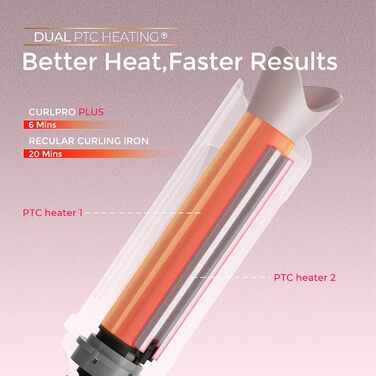 Автоматичний локкен - TYMO Curlpro Plus: великі локони, пляжні хвилі, 25 мм, золото-рожевий