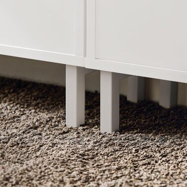 Взуттєва шафа SoBuy вузька з 3 дверцятами, компактна, біла, 50x129x19 см (FSR151-H-W)