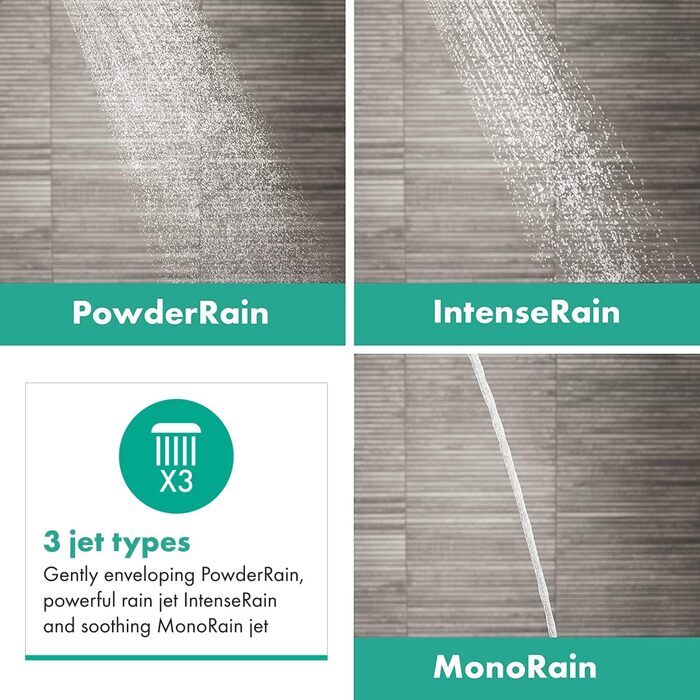 Душова лійка Hansgrohe Pulsify Select S, 6.9 л/хв (EcoSmart), ручна, 3 режими, Antikalk, PowderRain, MonoRain, матовий білий