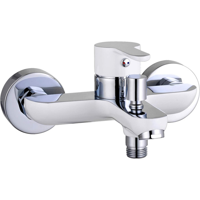 Змішувач для ванни DIZIANI DIZIANI, одноручний, з перемикачем душ/ванна, хром/білий