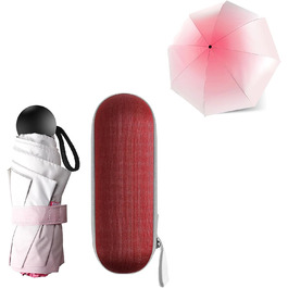 Складна парасолька для подорожей, 8 ребер Міні-парасолька Маленька ультрафіолетова парасолька Міні-анти-ультрафіолетова компактна парасолька Вітрозахисна міцна портативна сумка Парасолька з капсульним чохлом для чоловіків Жінки