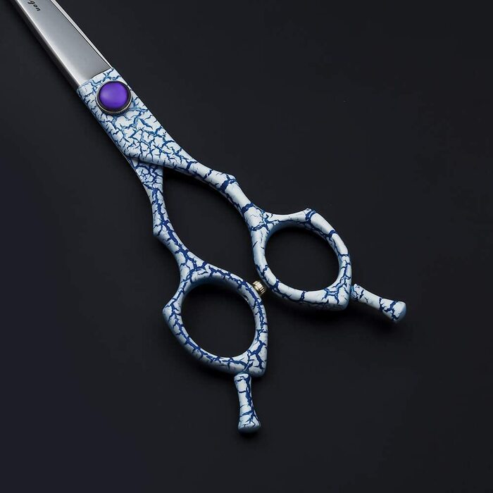 Професійні ножиці для стрижки вовни Purple Dragon 440C, вигнуті, 16,5 см, сріблястого кольору, 6,5 дюйма, срібні вигнуті ножиці