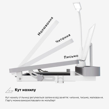 Комплект Evo-kids (стілець+стіл+полиця+лампа) Evo-17 G Ergo (арт. Evo-17 G Ergo)