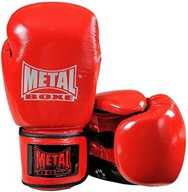 Металеві боксерські боксерські рукавички. 10 унцій червоного