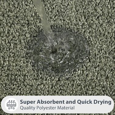 Килимок для ванної кімнати з антиковзаючим покриттям, 50 x 76 см, колір шалфейний