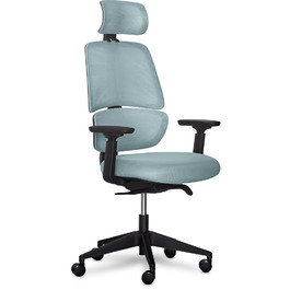 Крісло Mealux Leo Air Plus Grey / Blue (арт.Y-546 KBGL)