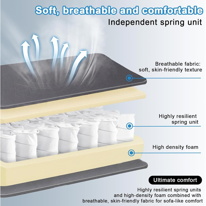 Ігровий крісло JUMMICO з тканини та пружинним наповнювачем, ергономічний офісний крісло з масажером. Крісло має підголівник, підставку для ніг, регулювання висоти. Максимальне навантаження: 150 кг. Колір: темно-сірий