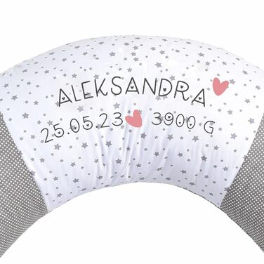 Подушка для вагітних Sei Design XXL: ергономічна, з еко-тканини, 190x30 см | Зручна та тиха | 100% бавовна