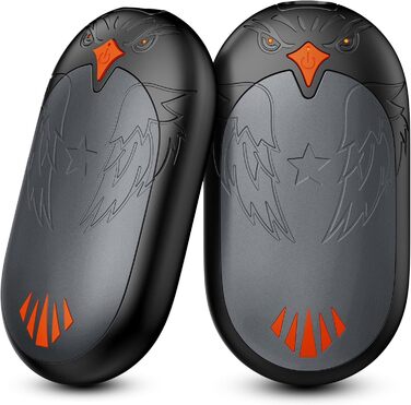 Електричні грілки для рук 2 шт. - USB, 3 режими нагріву, 24 години тепла, для активного відпочинку взимку (сірий)