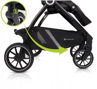 Дитячий прогулянковий візок Euro-Cart Crox, рожевий, з реверсивним сидінням, 0-22 кг