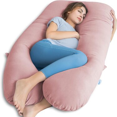 Подушка для вагітних QUEEN ROSE, U-подібна, охолоджуюча, 140 см, бежева (Cooling Silky)