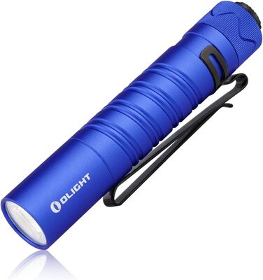 Маленький Світлодіодний ліхтарик OLIGHT I5R EOS USB акумуляторна холодна Біла Ручна лампа 350 люмен 64 метри і 37 годин роботи з заднім перемикачем потужна вулична лампа EDC для піших прогулянок і кемпінгу (червоний) (синій)