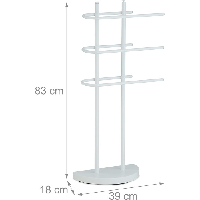 Вішалка для рушників, 3 шт. анги, металева, 83x39x18 см, вішалка для одягу, рушникосушка для душу, біла