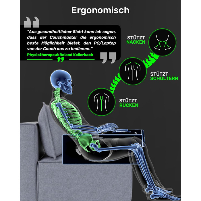 Підставка для ноутбука Couchmaster CYBOSS: ергономічна, широка, для дивану, софи та ліжка