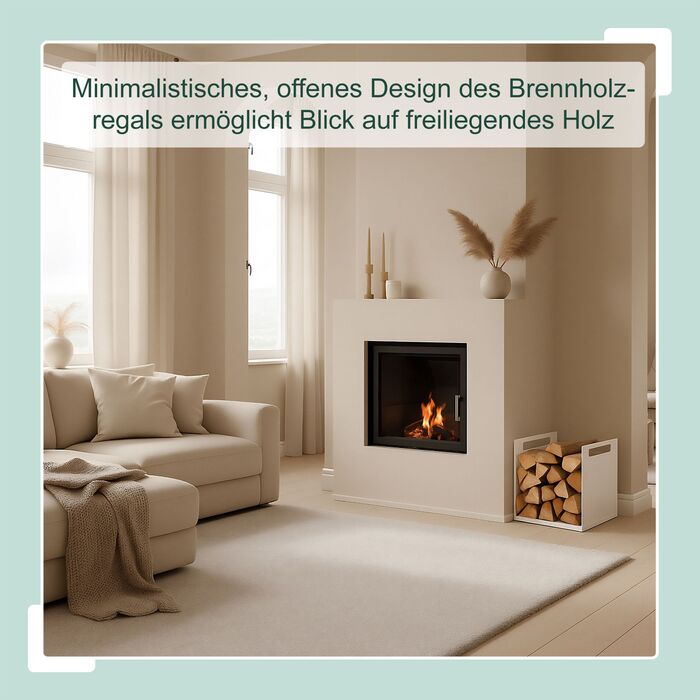 Стильна металева полиця для дров Relaxdays