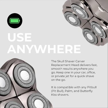 Запасні леза для бритви Skull Shaver Carver PRO (4 шт.) для моделей Pitbull, Palm та Butterfly Kiss