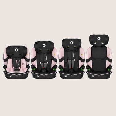 Автокрісло Lionelo Billy i-Size 76-150 см (15 міс - 12 років), R129, ISOFIX, Top Tether, 5-точковий ремінь, бічний захист (Рожеве)