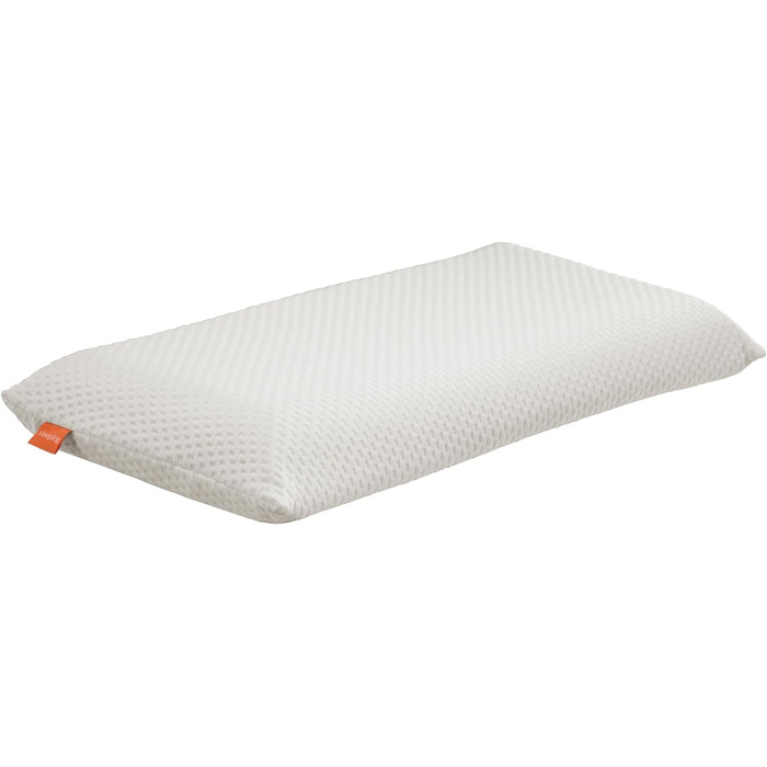 Ортопедична подушка для підтримки шиї для сну, подушка з віско 40 x 80 см, регульована по висоті в'язкоеластична подушка, піна з ефектом пам'яті, можна прати, Oekotex, Зроблено в ЄС, білий