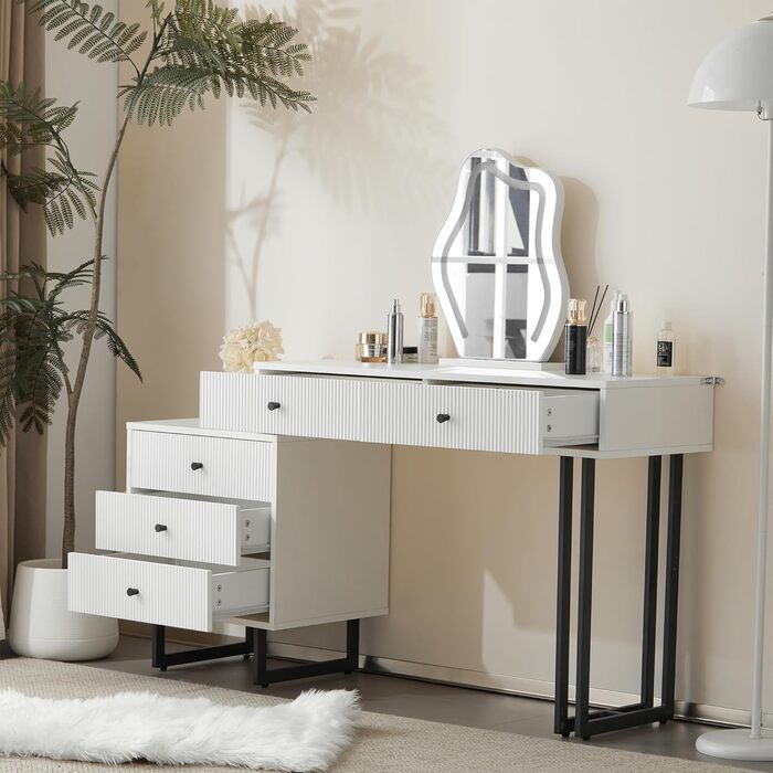 Сучасний туалетний столик ModernLuxe з дзеркалом та 5 шухлядами (100x76x40 см)