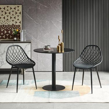 Стол Mid Century Modern: обідній, журнальний, для кухні, вітальні, офісу - чорний