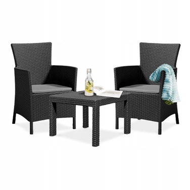 Комплект садових меблів Keter із пластику, сірий, 3 предмети