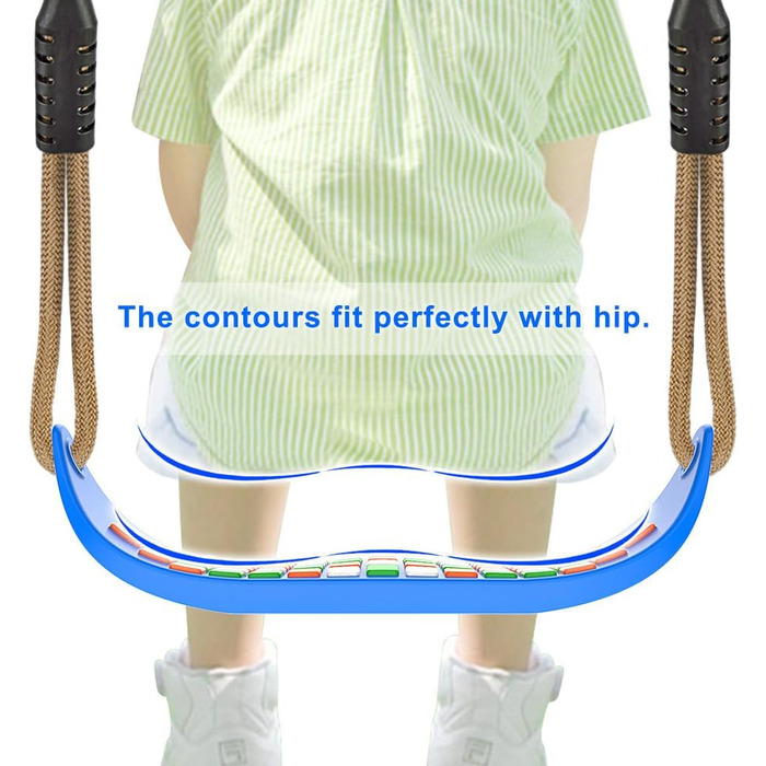 Гойдалка садові SELEWARE: набір з канатом 2м, 2 карабінами, міцна, чорна