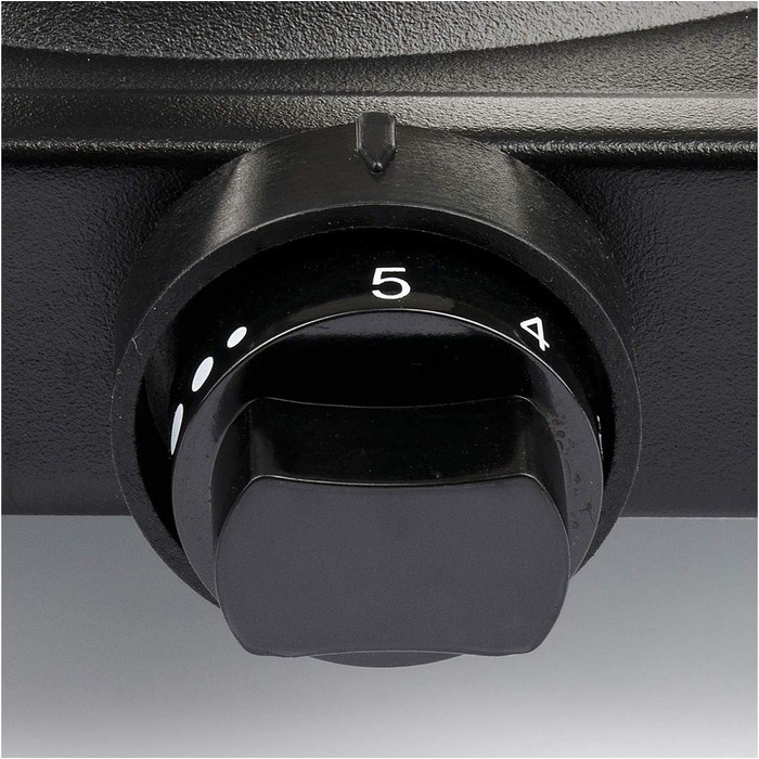 Електрична плитка Girmi PE26 з чавунною поверхнею, 1500 Вт, 5 температурних режимів, діаметр 18,5 см, чорна