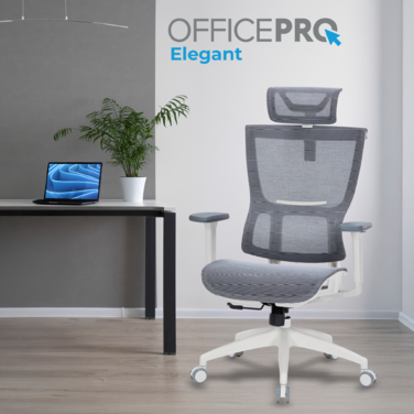 Крісло офісне OfficePro Elegant OC660-W-DG-DG