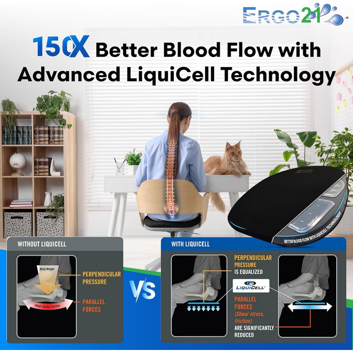 Подушка для сидіння Ergo21 Liquicell Original з рідкофазними мембранами