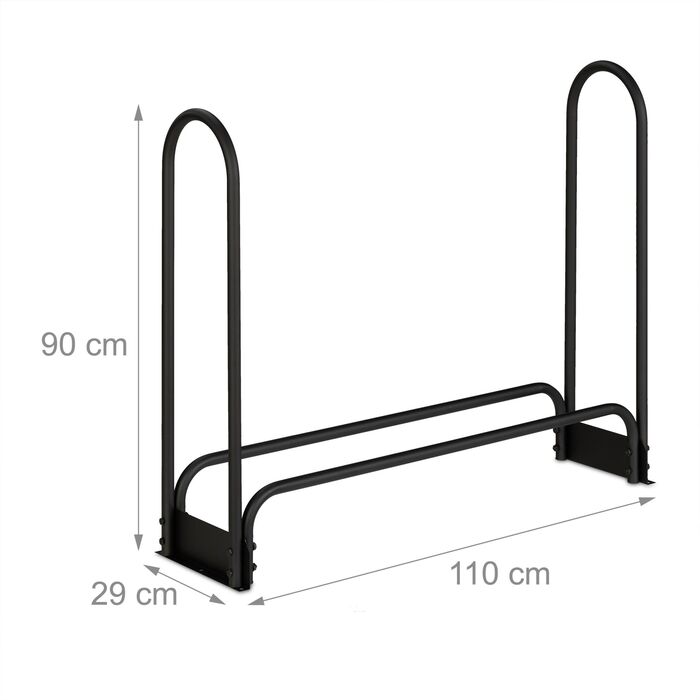 Стелаж для дров Relaxdays з металу, 110 см