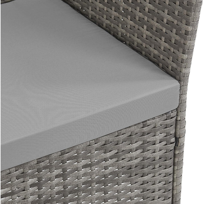 Садовий набір SVITA Dallas з поліротангу 4 предмети: 2 крісла, диван на 2 місця, стіл - Сірий